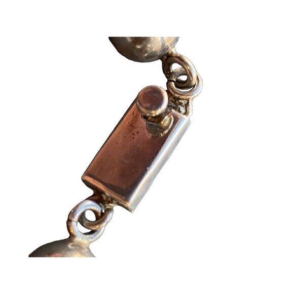 Vintage Traditional Mexican Wedding Necklace sterling  Silver 925 Metal Balls & - Picture 3 of 6